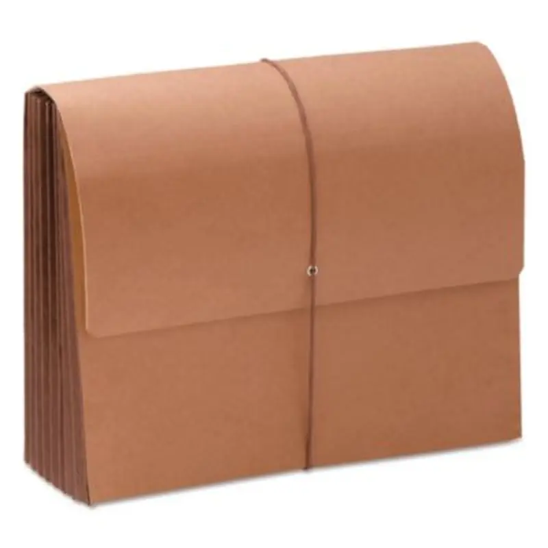 TUFF Expanding Wallets, 7" Expansion, 1 Section, Elastic Cord Closure, Letter Size, Redrope - File Jackets/Sleeves/Wallets | Smead
