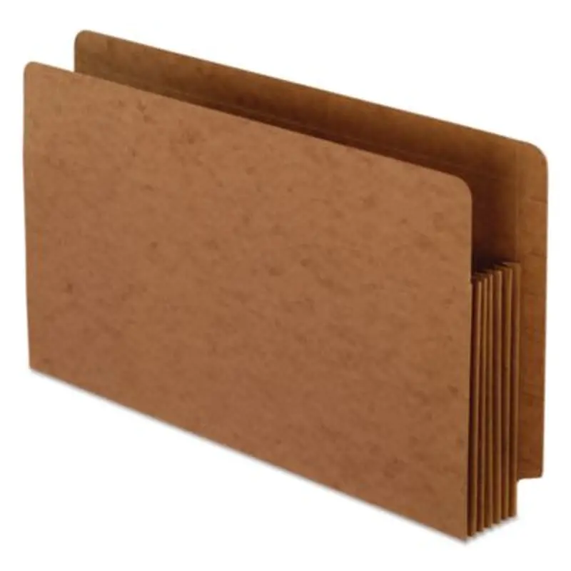 Heavy-Duty End Tab File Pockets, 5.25" Expansion, Legal Size, Red Fiber, 10/Box - File Jackets/Sleeves/Wallets | Pendaflex