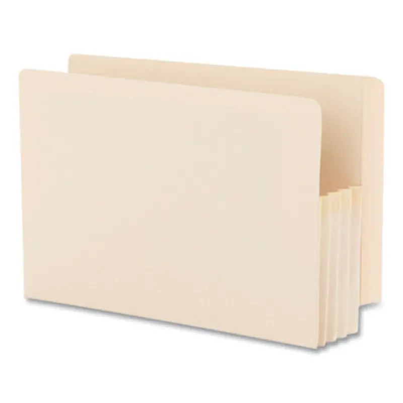 Manila End Tab File Pockets, 3.5" Expansion, Legal Size, Manila, 25/Box - File Jackets/Sleeves/Wallets | Smead
