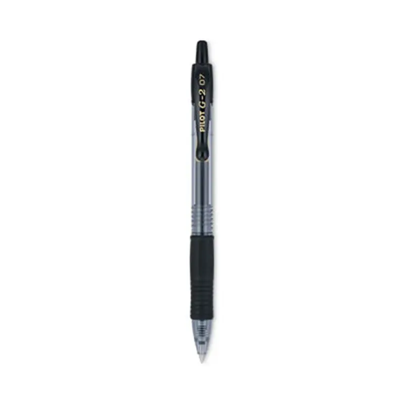 G2 Premium Gel Pen, Retractable, Fine 0.7 mm, Black Ink, Smoke/Black Barrel, Dozen - Pens | Pilot