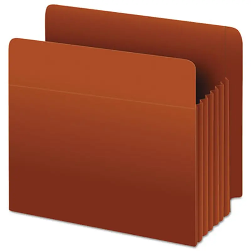 Heavy-Duty End Tab File Pockets, 5.25" Expansion, Letter Size, Red Fiber, 10/Box - File Jackets/Sleeves/Wallets | Pendaflex