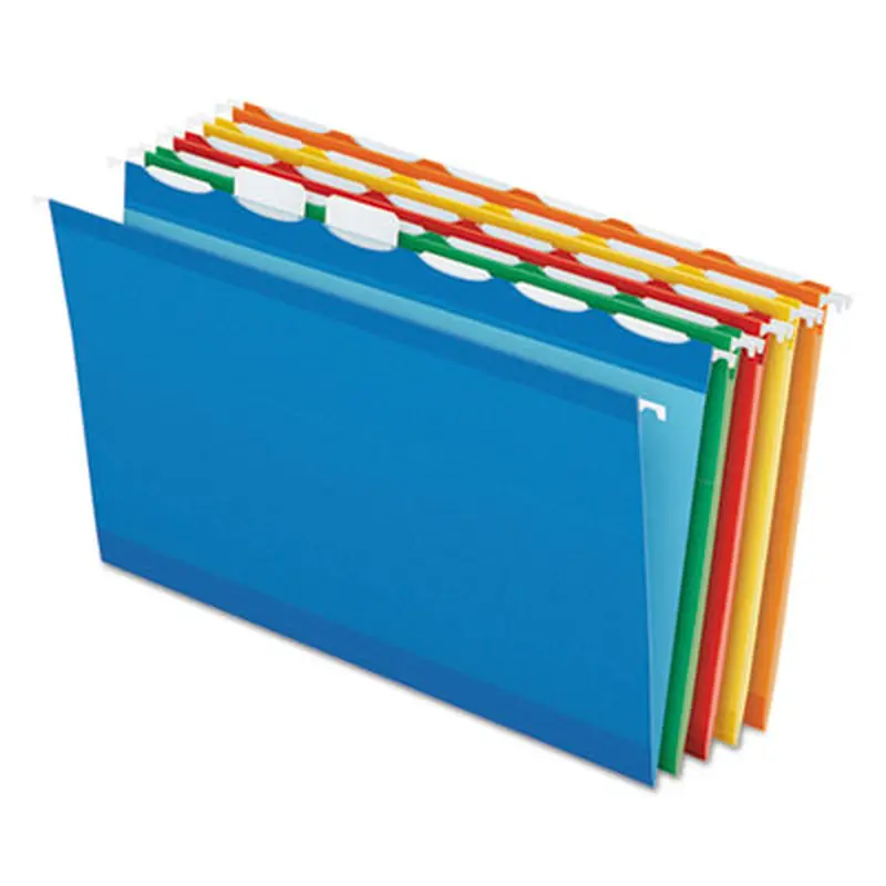 Ready-Tab Colored Reinforced Hanging Folders, Legal Size, 1/6-Cut Tabs, Assorted Colors, 25/Box - Hanging File Folders | Pendaflex