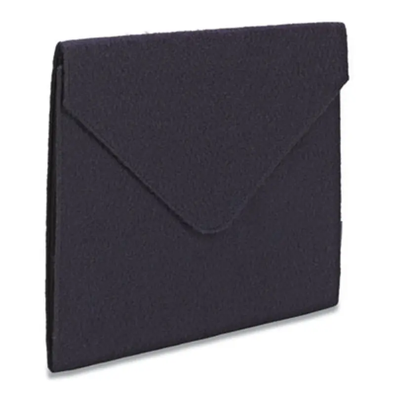Soft Touch Cloth Expanding Files, 2" Expansion, 1 Section, Snap Closure, Letter Size, Dark Blue - File Jackets/Sleeves/Wallets | Smead