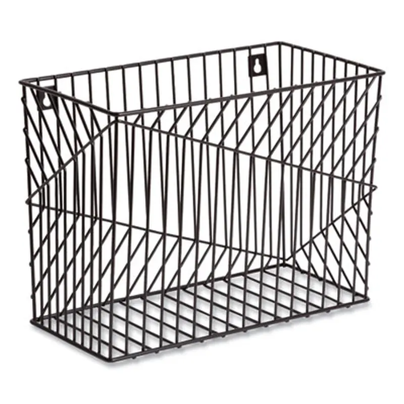 Vena Hanging File Basket, Letter Size, 6.85" Long, Black - Hanging File Folder Racks | U Brands