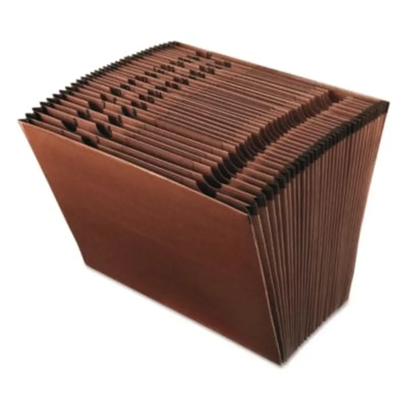 Earthwise by Pendaflex Recycled Indexed Expanding File, 31 Sections, 1/31-Cut Tabs, Letter Size, Red Fiber - File Jackets/Sleeves/Wallets | Pendaflex