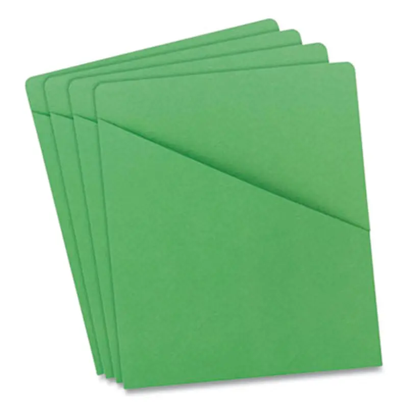 File Jackets, Letter Size, Green, 25/Pack - File Jackets/Sleeves/Wallets | Smead