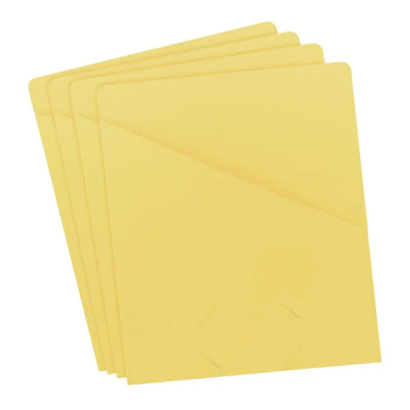 File Jackets, Letter Size, Yellow, 25/Pack - File Jackets/Sleeves/Wallets | Smead
