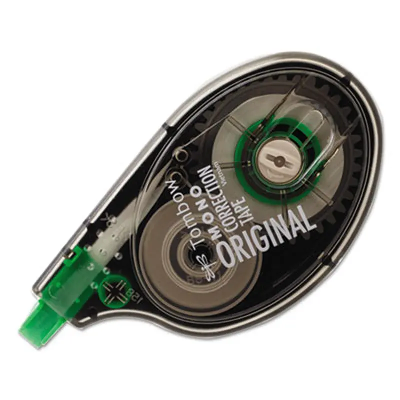 MONO Original Correction Tape, Non-Refillable, 0.17" x 32.83 ft, White Tape, Translucent Smoke/Green Dispenser - Correction Tapes | Tombow