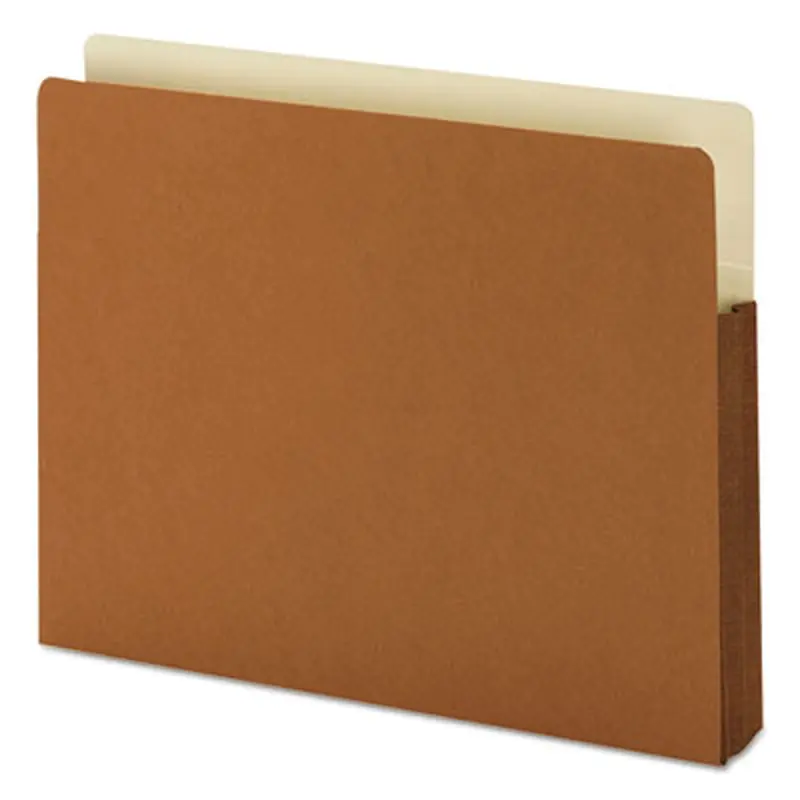 Redrope Drop-Front File Pockets with Fully Lined Gussets, 1.75" Expansion, Letter Size, Redrope, 25/Box - File Jackets/Sleeves/Wallets | Smead