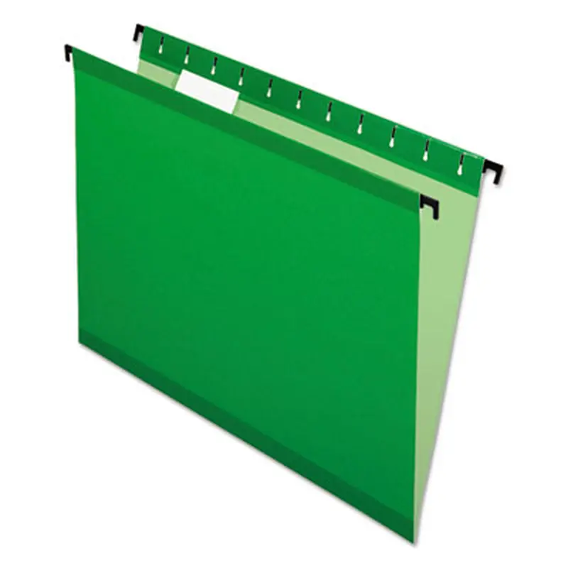 SureHook Hanging Folders, Letter Size, 1/5-Cut Tabs, Bright Green, 20/Box - Hanging File Folders | Pendaflex