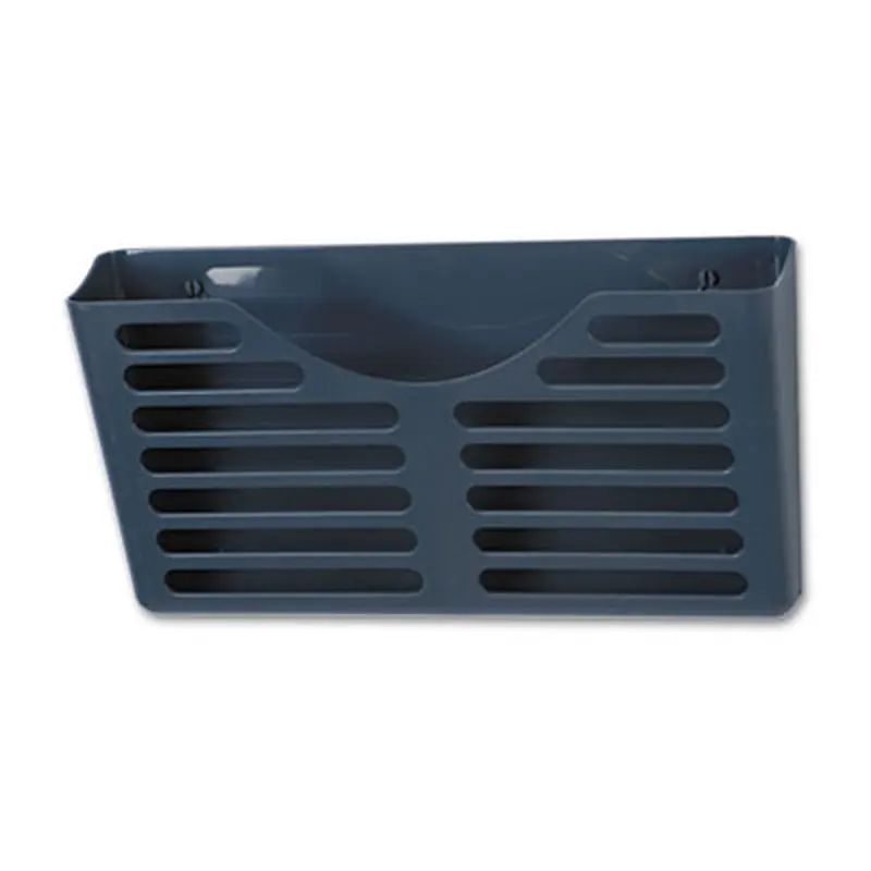 VerticalMate Cubicle Wall File Pocket, Plastic, Letter Size, 11.5" x 2" x 9", Slate Gray - Hanging File Systems | Officemate