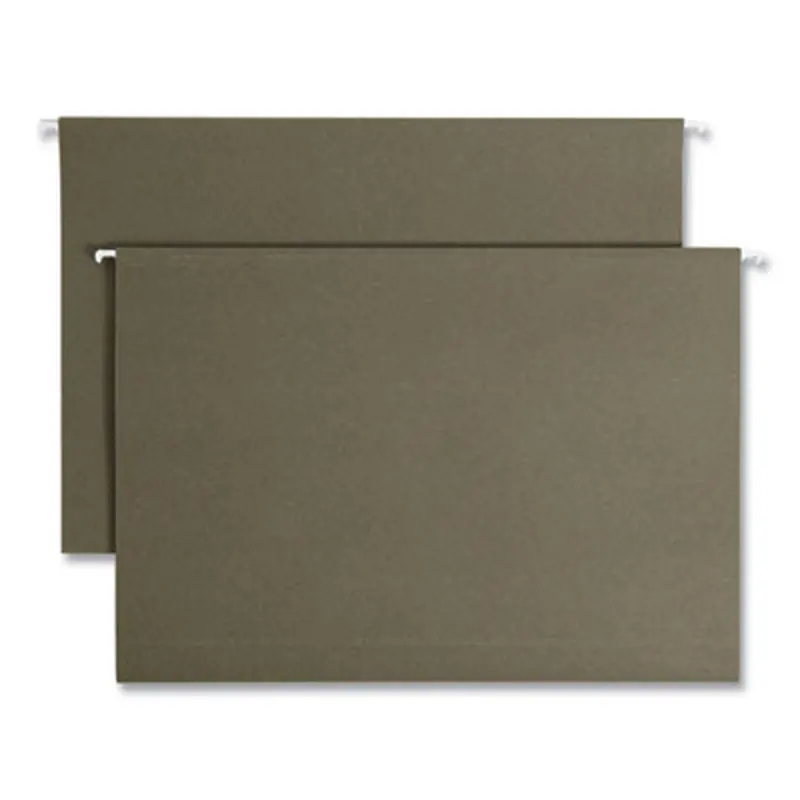Box Bottom Hanging File Folders, 2" Capacity, Legal Size, Standard Green, 25/Box - Hanging File Folders | Smead