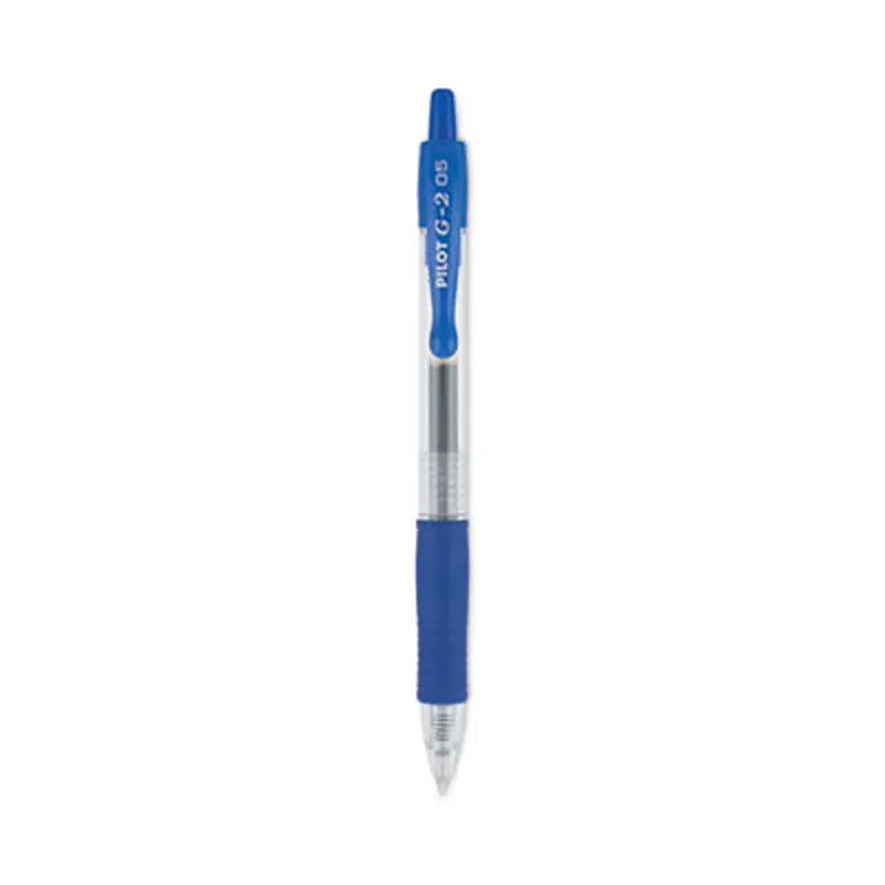 G2 Premium Gel Pen, Retractable, Extra-Fine 0.5 mm, Blue Ink, Smoke/Blue Barrel, Dozen - Pens | Pilot