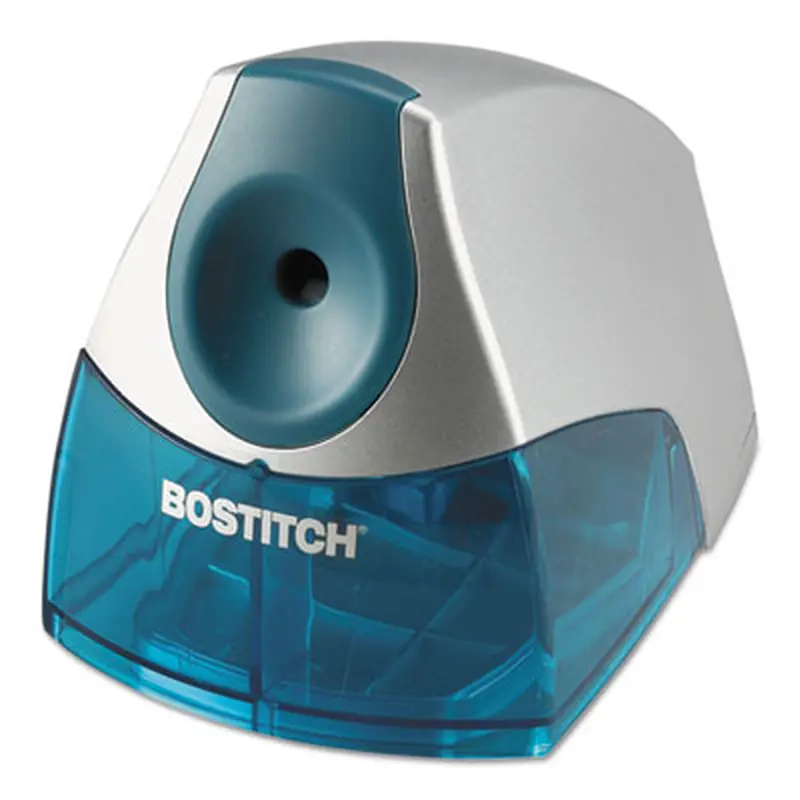 Personal Electric Pencil Sharpener, AC-Powered, 4.25 x 8.4 x 4.25, Blue - Pencil & Crayon Sharpeners | Bostitch