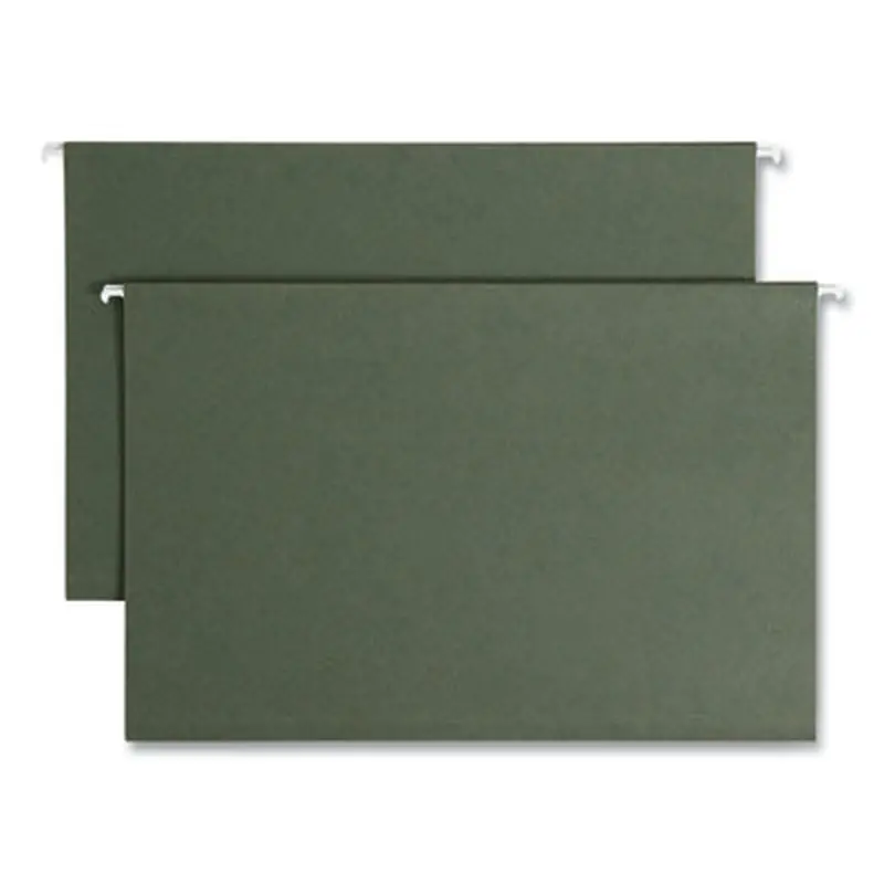 Box Bottom Hanging File Folders, 1" Capacity, Legal Size, Standard Green, 25/Box - Hanging File Folders | Smead