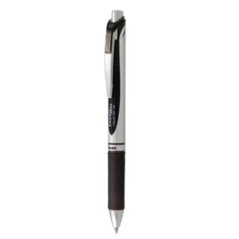 EnerGel RTX Gel Pen, Retractable, Medium 0.7 mm, Black Ink, Black/Gray Barrel - Pens | Pentel