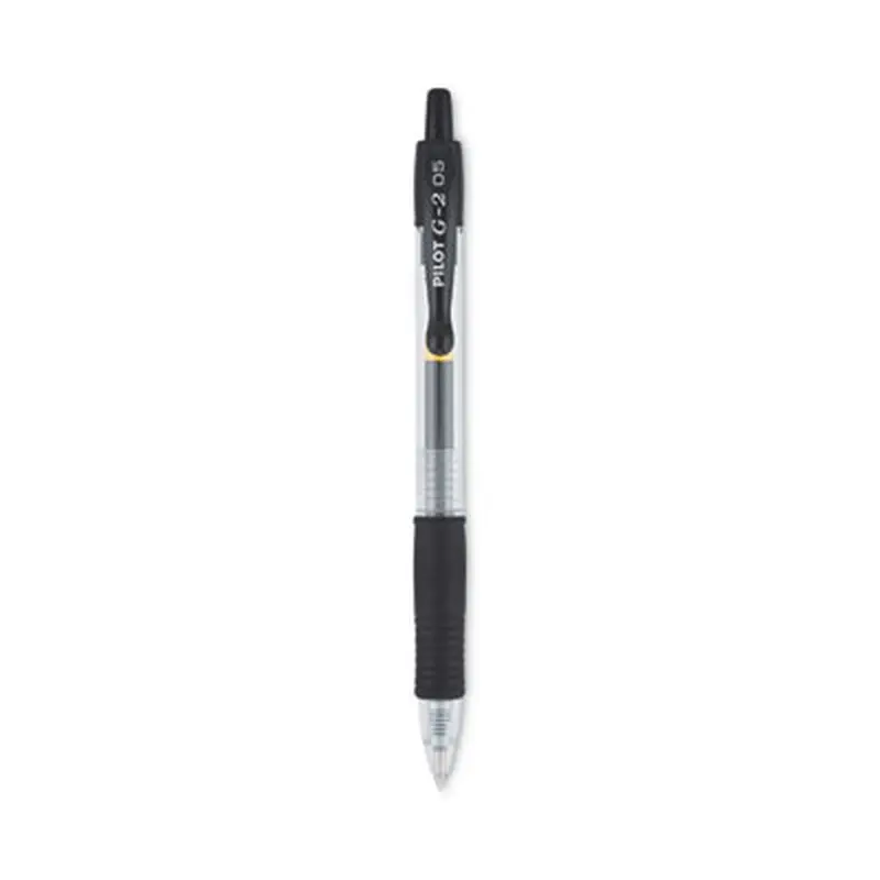 G2 Premium Gel Pen, Retractable, Extra-Fine 0.5 mm, Black Ink, Smoke/Black Barrel, Dozen - Pens | Pilot