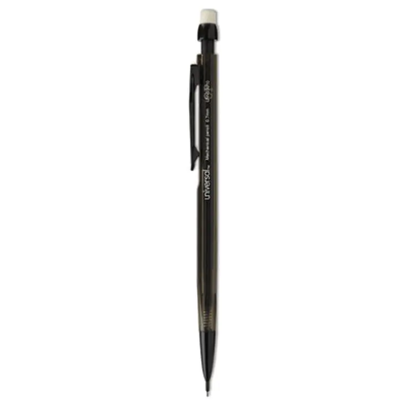 Mechanical Pencil, 0.7 mm, HB (#2), Black Lead, Smoke/Black Barrel, Dozen - Pencils | Universal