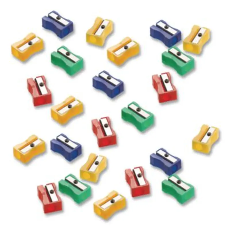 One-Hole Manual Pencil Sharpeners, 4 x 2 x 1, Assorted Colors, 24/Pack - Pencil & Crayon Sharpeners | Westcott