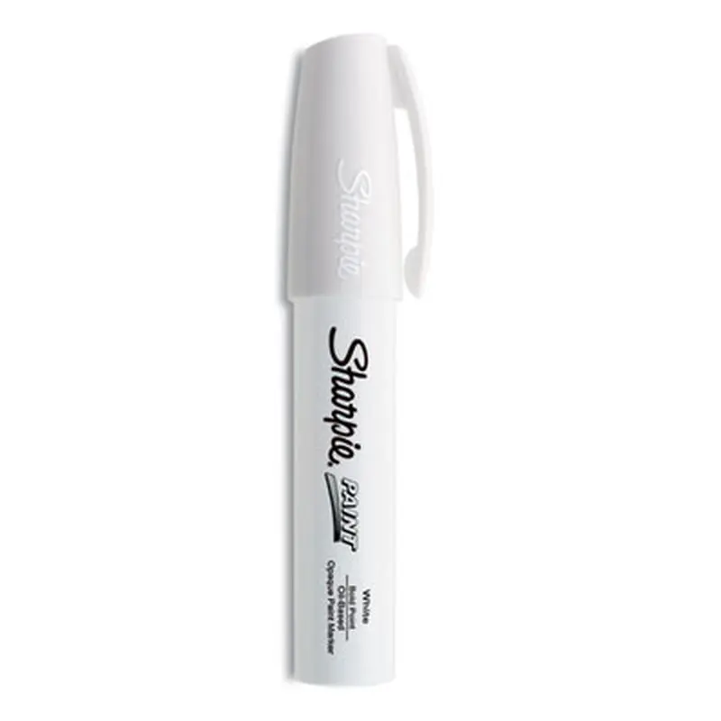 Permanent Paint Marker, Extra-Broad Chisel Tip, White - Markers | Sharpie