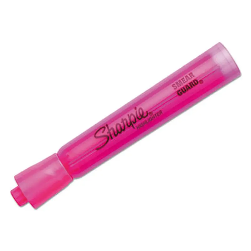 Tank Style Highlighters, Pink Ink, Chisel Tip, Pink Barrel, Dozen - Highlighters | Sharpie