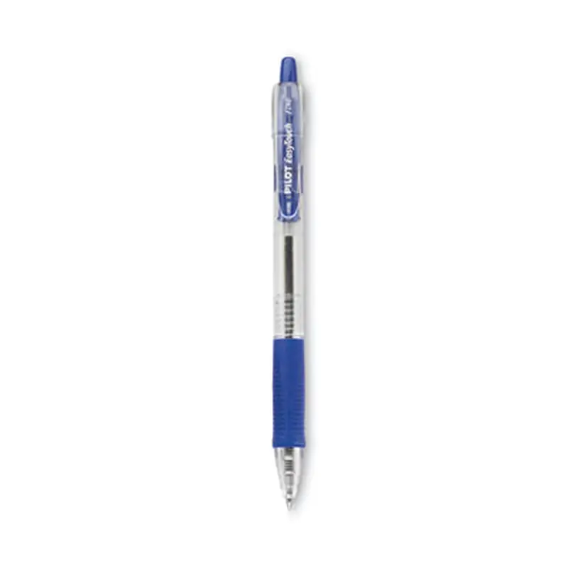 EasyTouch Ballpoint Pen, Retractable, Fine 0.7 mm, Blue Ink, Clear Barrel, Dozen - Pens | Pilot