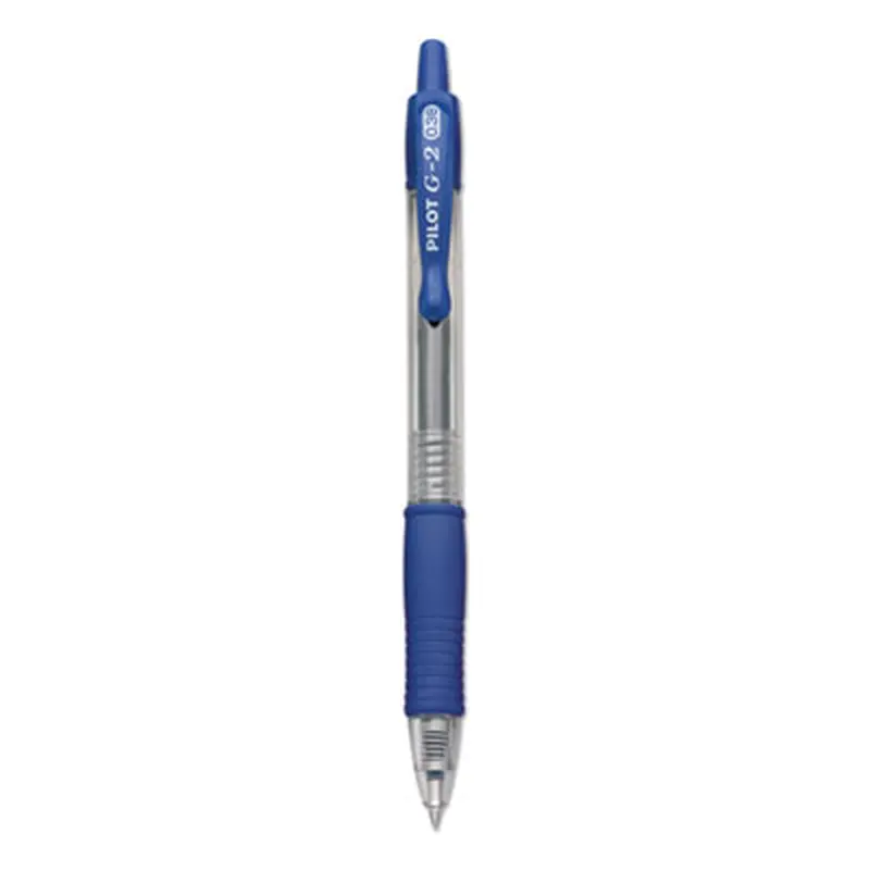 G2 Premium Gel Pen Convenience Pack, Retractable, Extra-Fine 0.38 mm, Blue Ink, Smoke/Blue Barrel, Dozen - Pens | Pilot