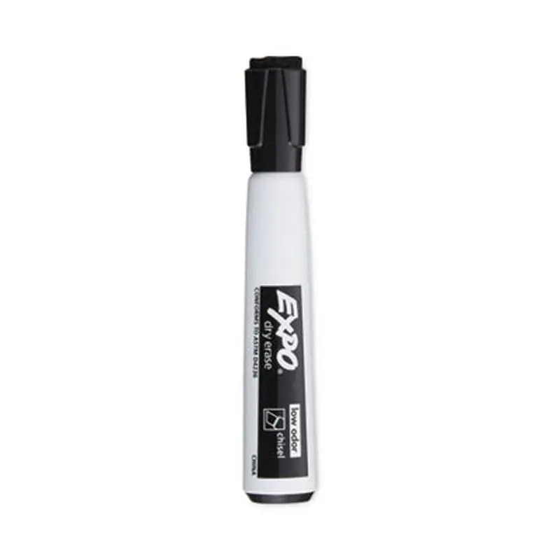 Magnetic Dry Erase Marker, Broad Chisel Tip, Black, 4/Pack - Board Markers | EXPO