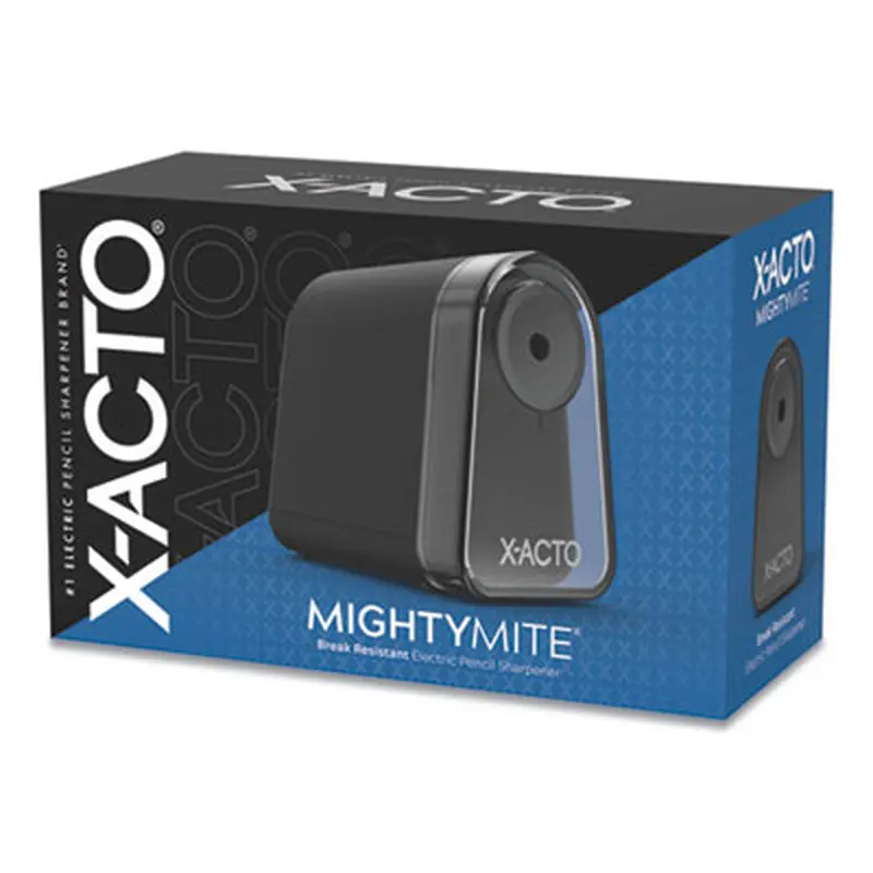 Model 19501 Mighty Mite Home Office Electric Pencil Sharpener, AC-Powered, 3.5 x 5.5 x 4.5, Black/Gray/Smoke - Pencil & Crayon Sharpeners | X-ACTO