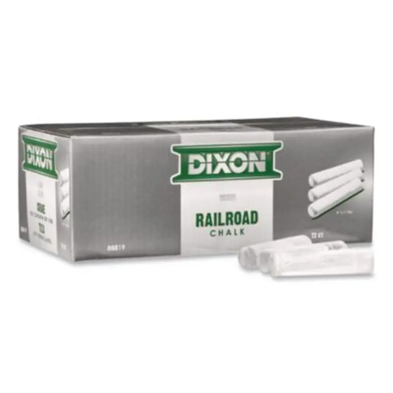 Railroad Crayon Chalk, 4" x 1" Diameter, White, 72/Box - Chalks | Dixon