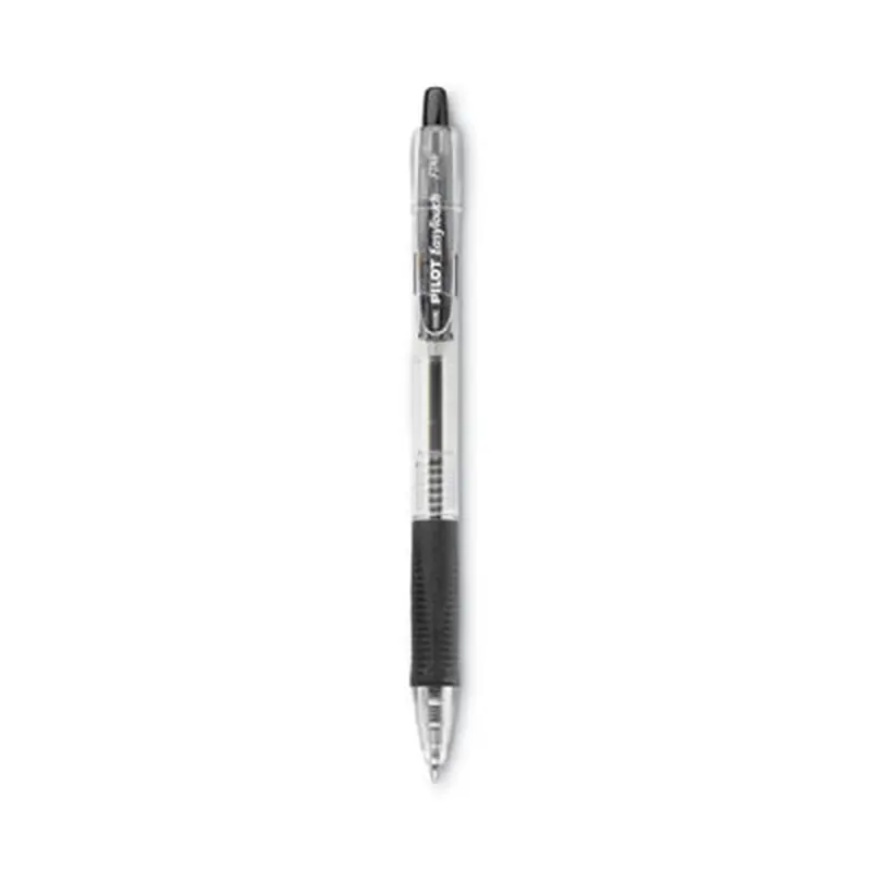 EasyTouch Ballpoint Pen, Retractable, Fine 0.7 mm, Black Ink, Clear Barrel, Dozen - Pens | Pilot