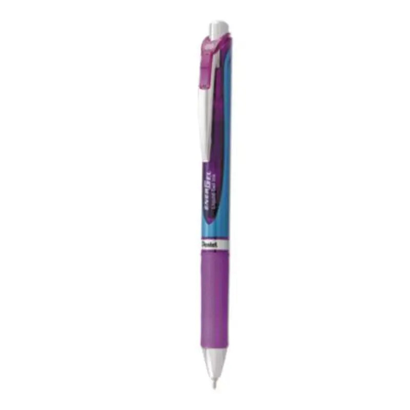 EnerGel RTX Gel Pen, Retractable, Fine 0.5 mm, Violet Ink, Violet/Blue Barrel - Pens | Pentel