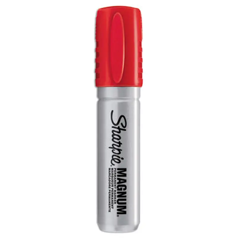Magnum Permanent Marker, Broad Chisel Tip, Red - Markers | Sharpie