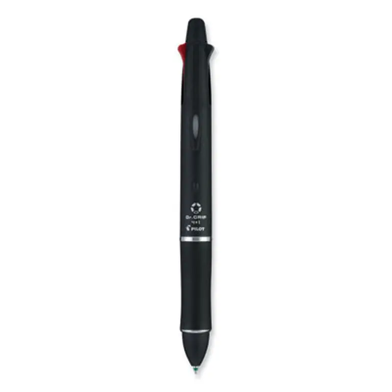 Dr. Grip 4   1 Multi-Color Ballpoint Pen/Pencil, Retractable, 0.7mm Pen/0.5mm Pencil, Black/Blue/Green/Red Ink, Black Barrel - Pens | Pilot