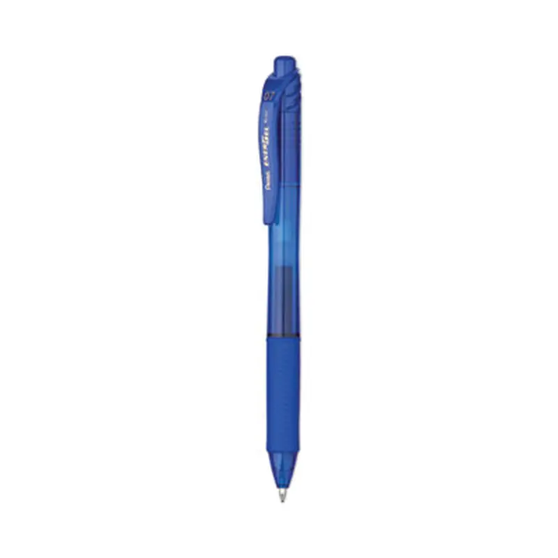EnerGel-X Gel Pen, Retractable, Medium 0.7 mm, Blue Ink, Translucent Blue/Blue Barrel, Dozen - Pens | Pentel
