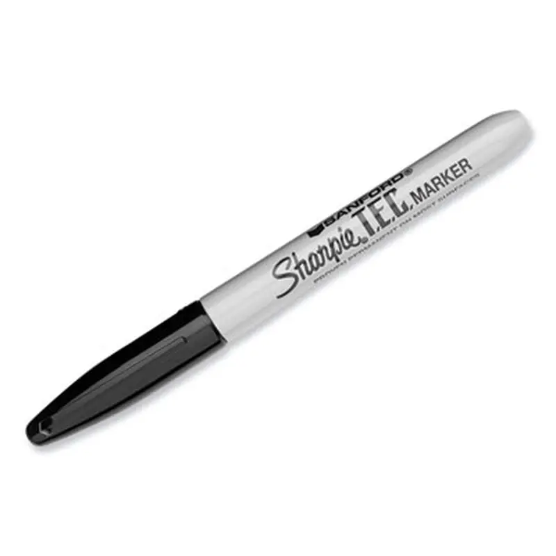 T.E.C. Permanent Marker, Fine Bullet Tip, Black - Markers | Sharpie