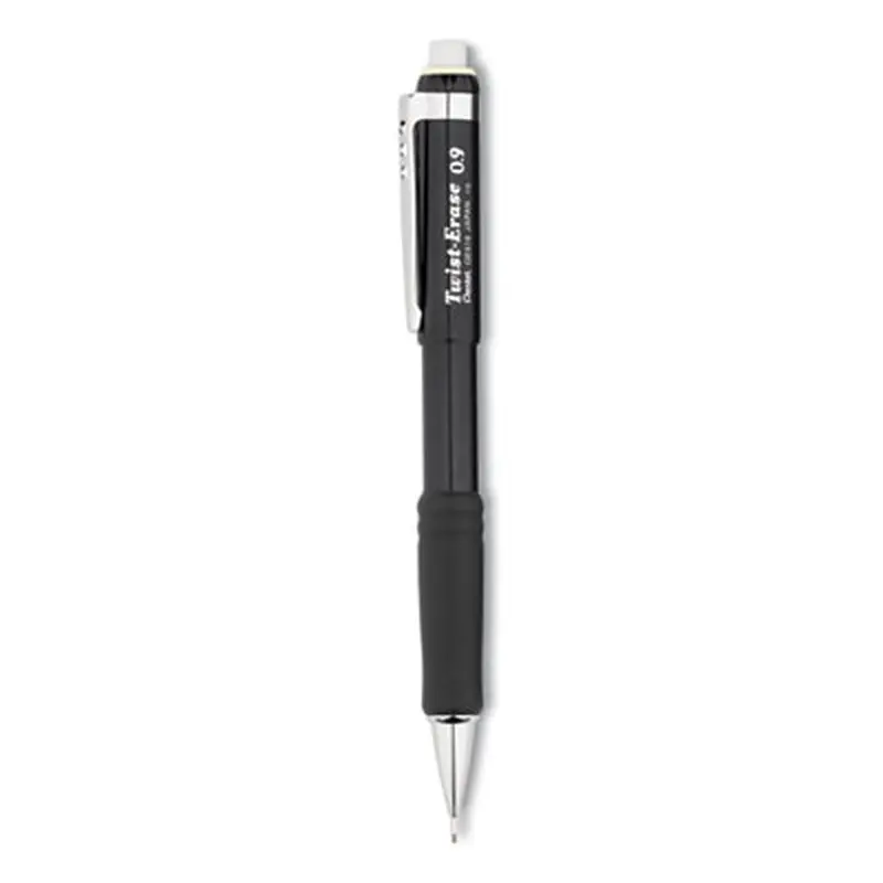 Twist-Erase III Mechanical Pencil, 0.9 mm, HB (#2), Black Lead, Black Barrel - Pencils | Pentel