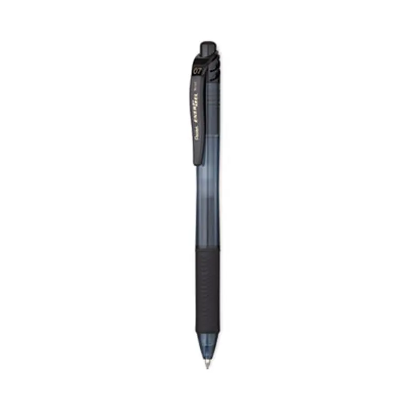 EnerGel-X Gel Pen, Retractable, Medium 0.7 mm, Black Ink, Smoke/Black Barrel, Dozen - Pens | Pentel