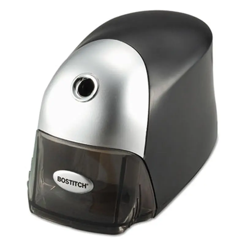 QuietSharp Executive Electric Pencil Sharpener, AC-Powered, 4 x 7.5 x 5, Black/Graphite - Pencil & Crayon Sharpeners | Bostitch
