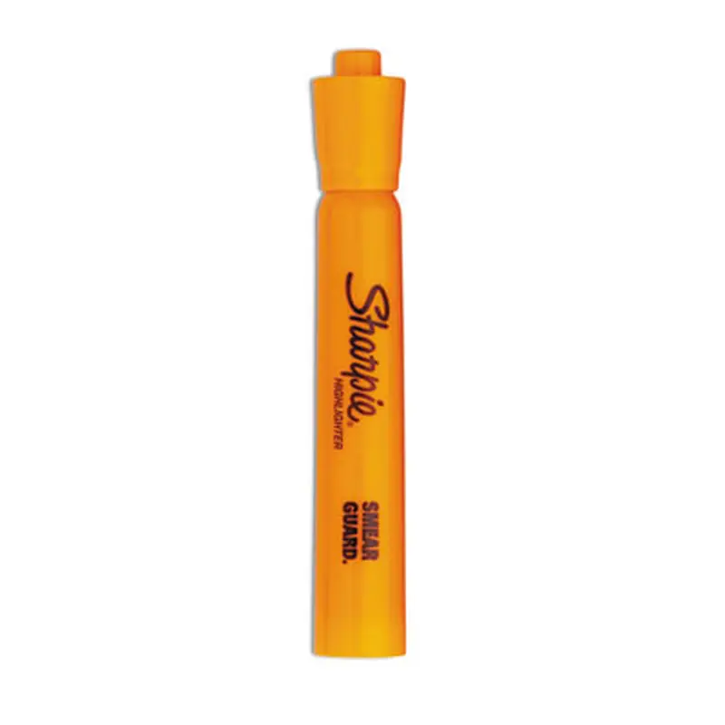 Tank Style Highlighters, Orange Ink, Chisel Tip, Orange Barrel, Dozen - Highlighters | Sharpie