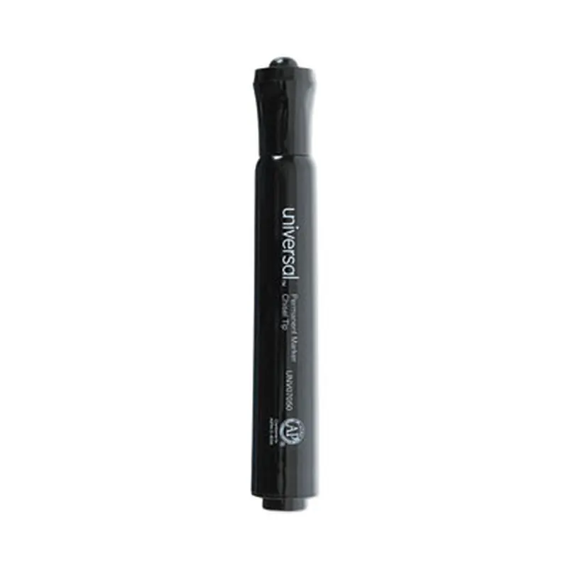 Chisel Tip Permanent Marker Value Pack, Broad Chisel Tip, Black, 36/Pack - Markers | Universal