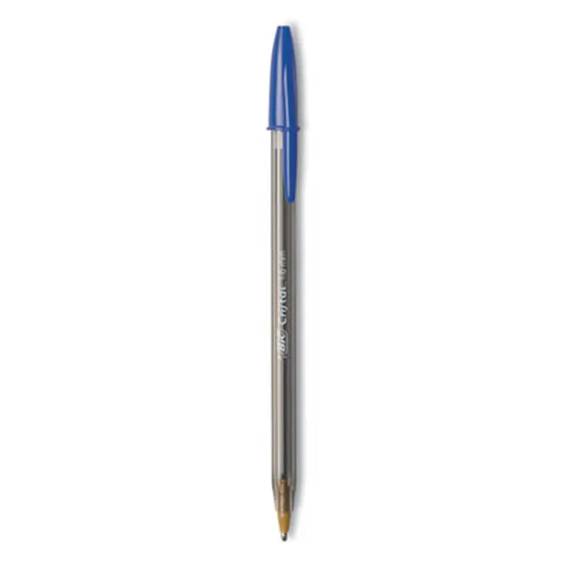 Cristal Xtra Bold Ballpoint Pen, Stick, Bold 1.6 mm, Blue Ink, Clear Barrel, 24/Pack - Pens | BIC