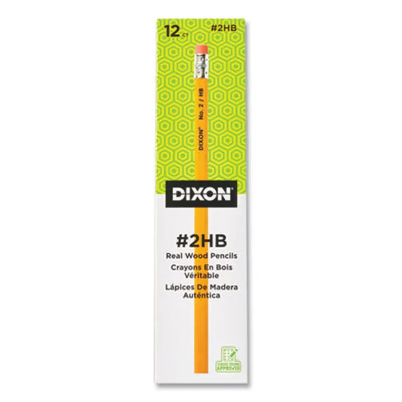 No. 2 Pencil, HB (#2), Black Lead, Yellow Barrel, Dozen - Pencils | Dixon