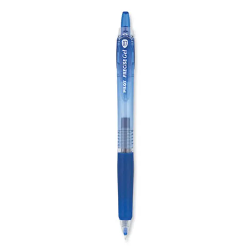 Precise Gel BeGreen Gel Pen, Retractable, Fine 0.7 mm, Blue Ink, Translucent Blue Barrel, Dozen - Pens | Pilot