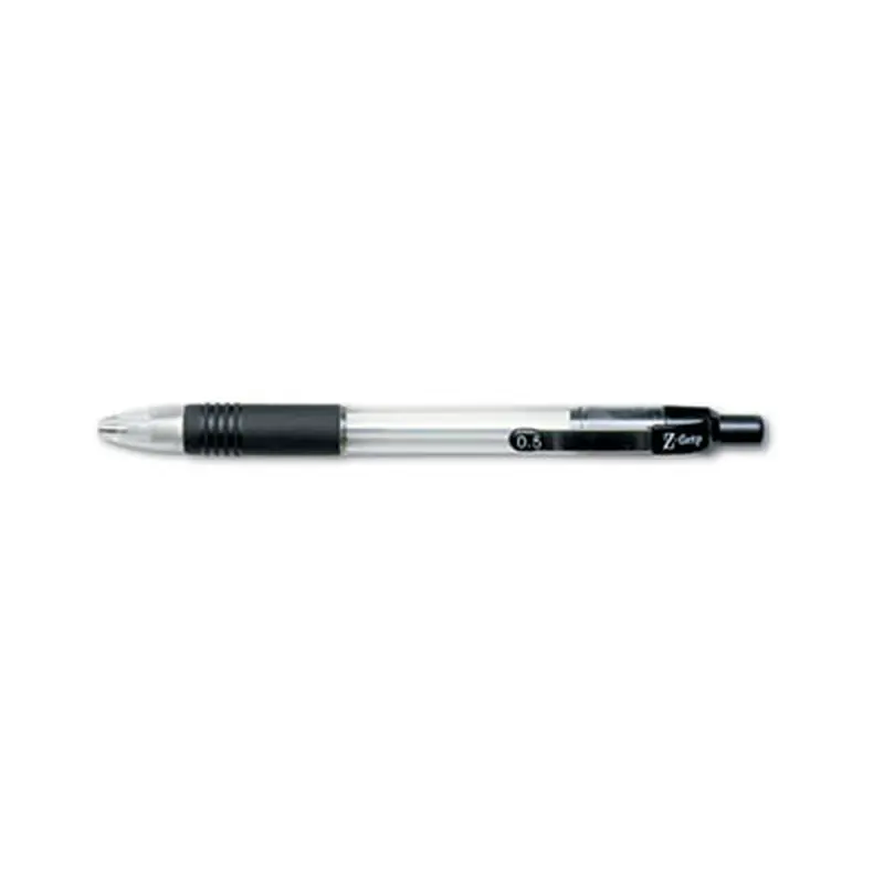 Z-Grip Mechanical Pencil, 0.5 mm, HB (#2), Black Lead, Clear/Black Barrel, Dozen - Pencils | Zebra
