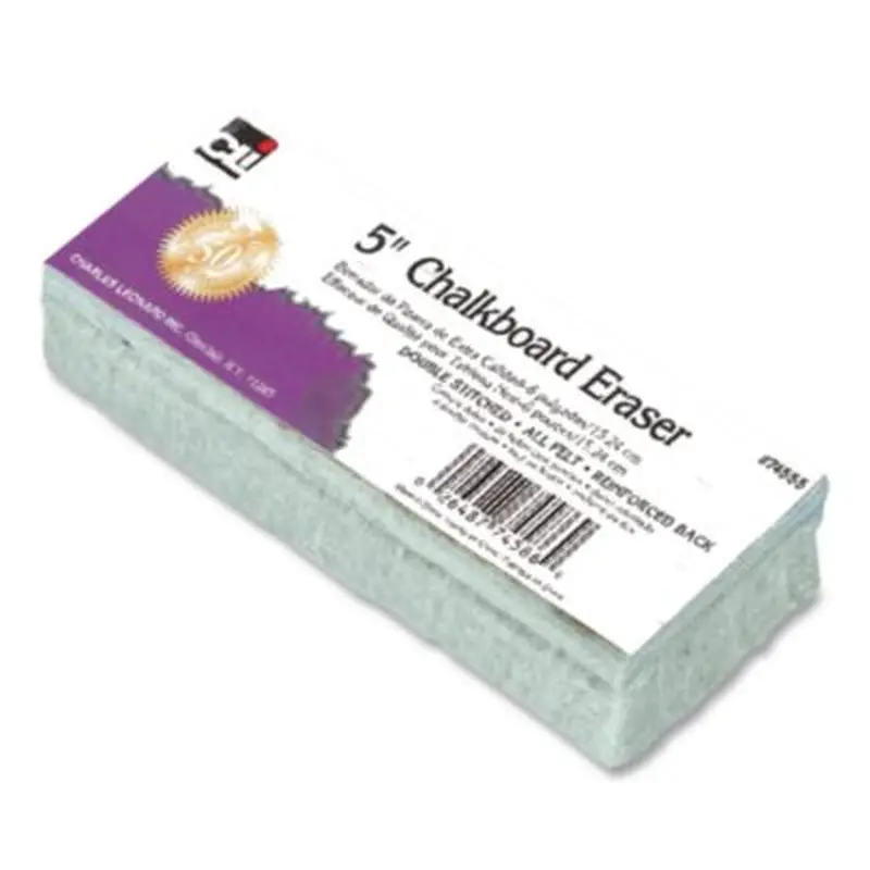 5-Inch Eraser, 5" x 2" x 1", White - Board Erasers | Charles Leonard