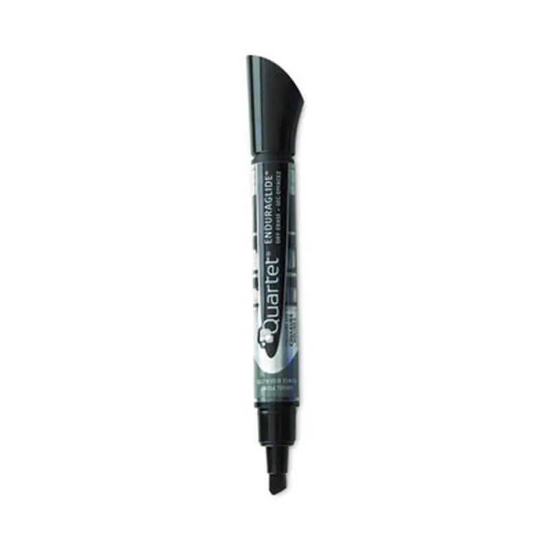 EnduraGlide Dry Erase Marker, Broad Chisel Tip, Black, Dozen - Board Markers | Quartet