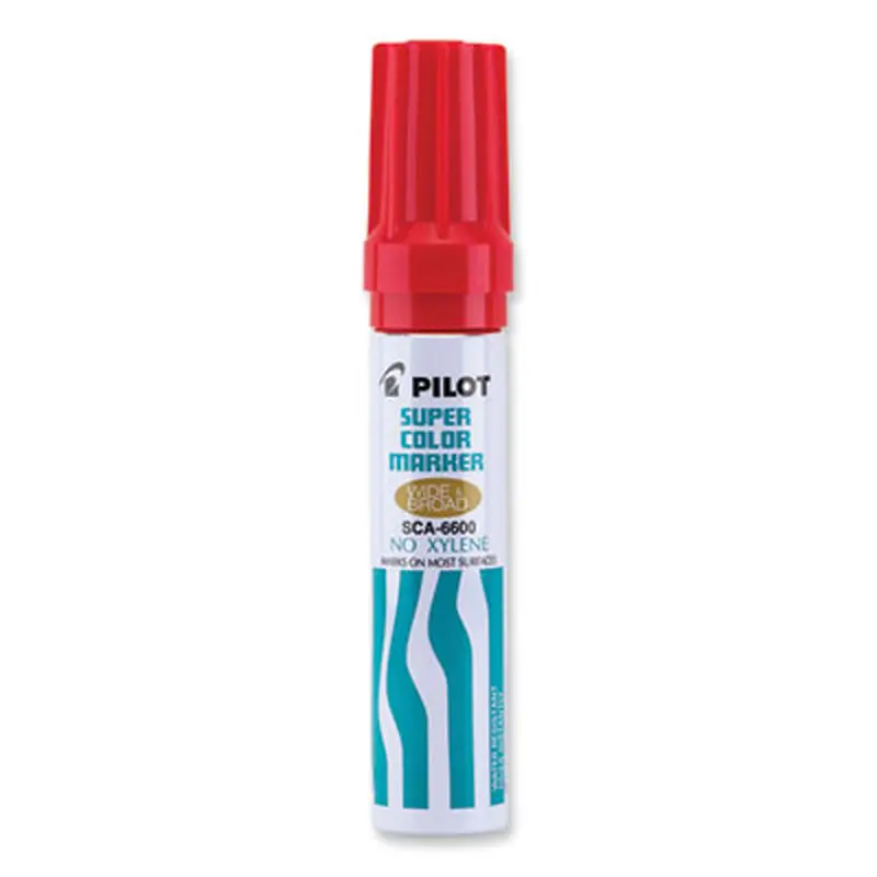 Jumbo Refillable Permanent Marker, Broad Chisel Tip, Red - Markers | Pilot
