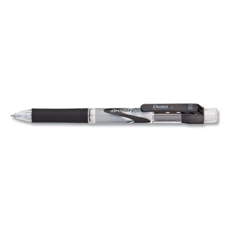 .e-Sharp Mechanical Pencil, 0.5 mm, HB (#2), Black Lead, Black Barrel, Dozen - Pencils | Pentel