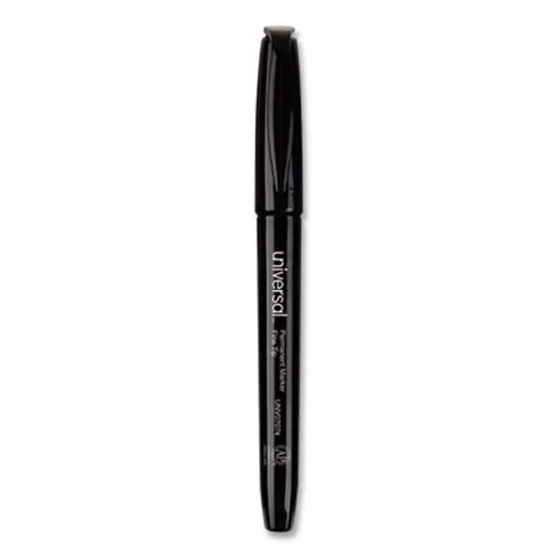 Pen-Style Permanent Marker Value Pack, Fine Bullet Tip, Black, 60/Pack - Markers | Universal
